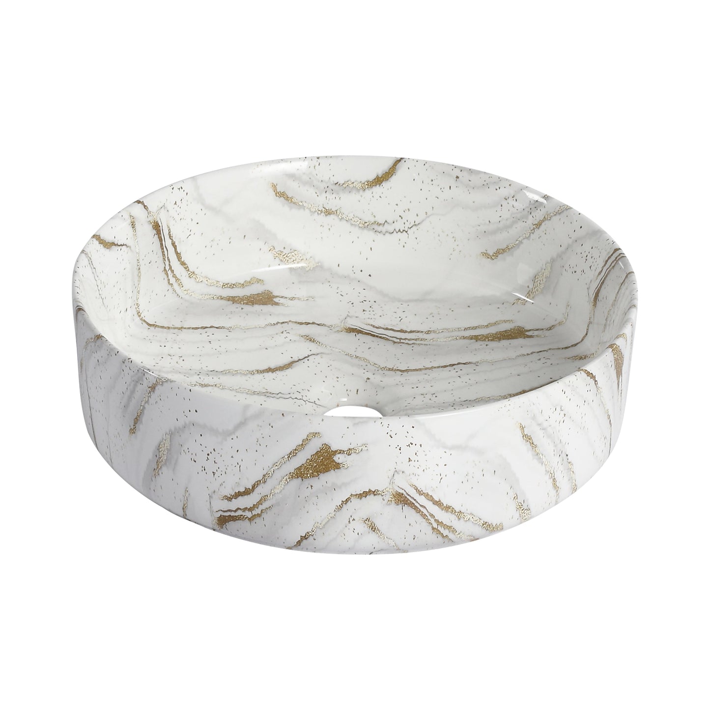 Ceramic Round Above Counter Bathroom Sink Art Basin