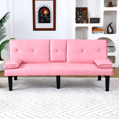 Sofa Bed With Foldable Design And Cup Holder