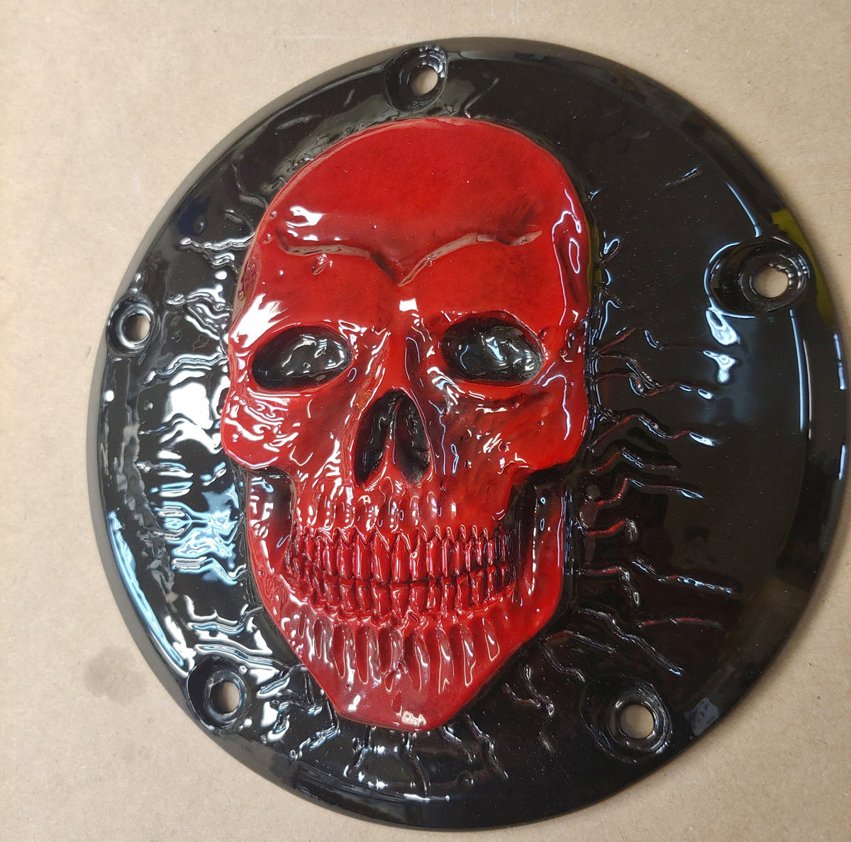 Harley Davidson derby cover Sinister skull