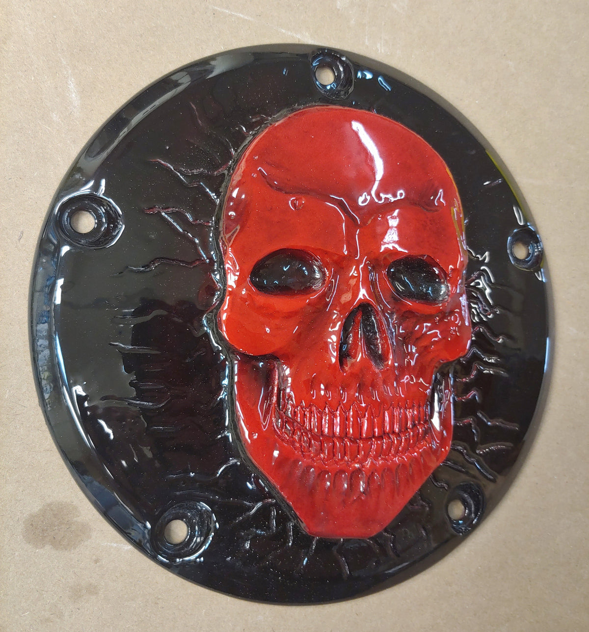 Harley Davidson derby cover Sinister skull