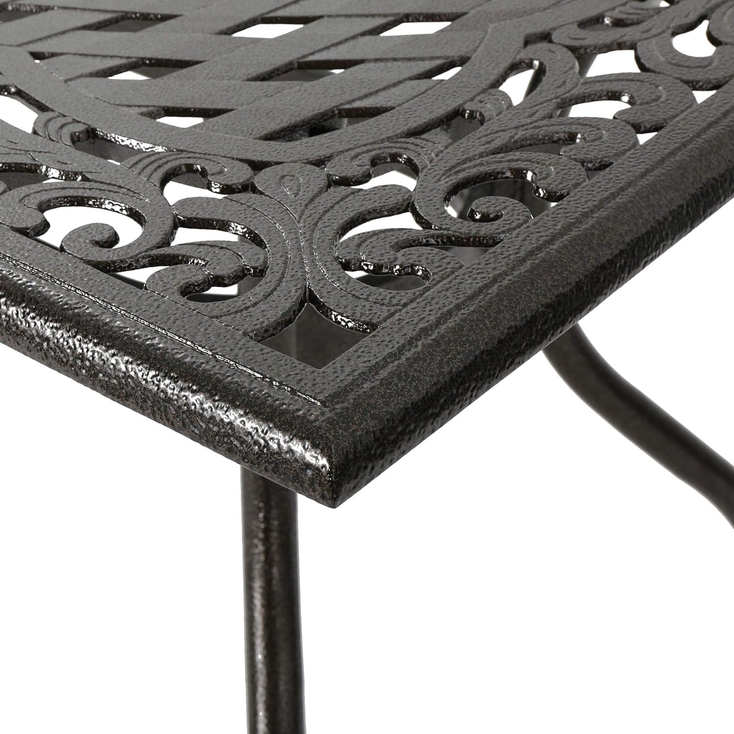Ravenna 6-Person Metal Patio Dining Set with Rectangular Table