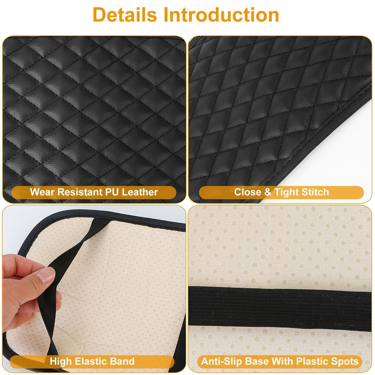 Car Armrest Pad Cover PU Leather Auto Center Console Seat Box Cover Protector Car Accessories Armrest Cushion Pad Fit For Vehicle SUV Truck Car
