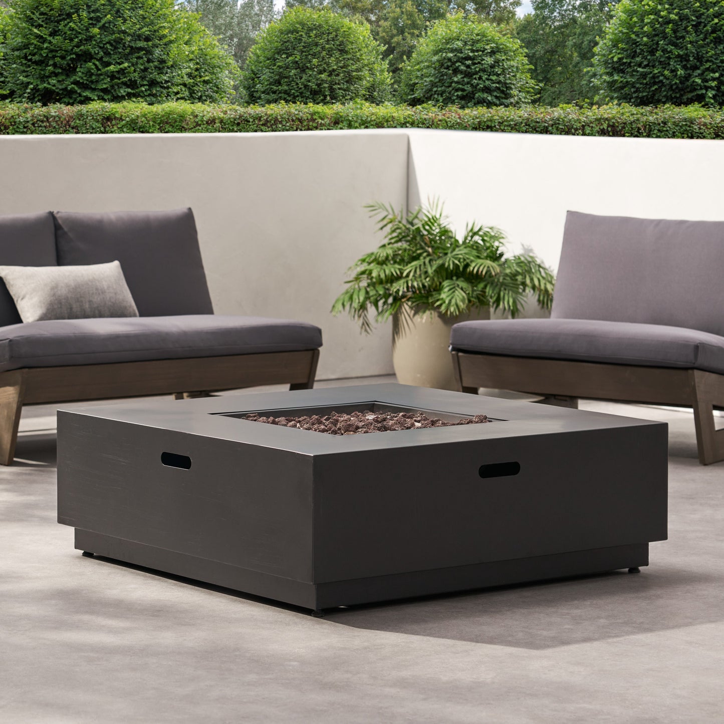 39'' Square Iron Fire Pit - 50,000 BTU