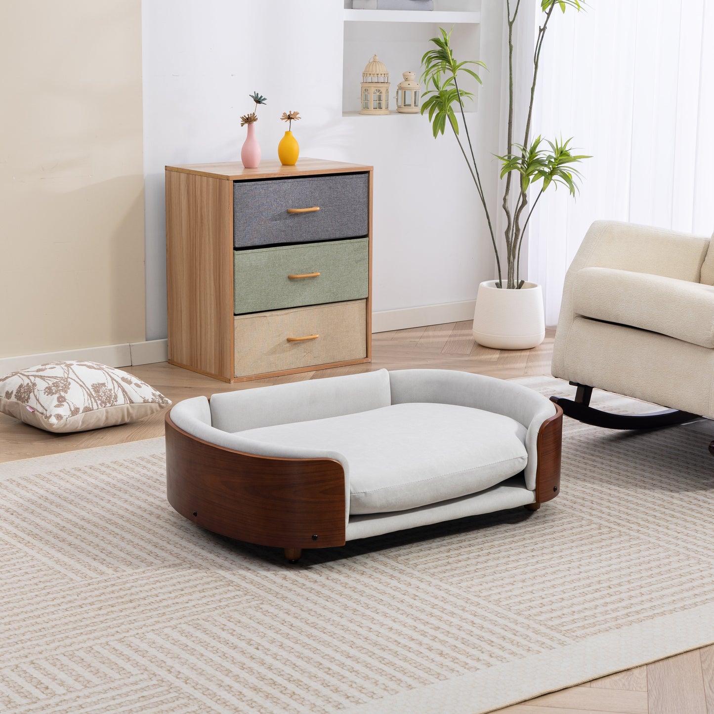 Scandinavian Style Elevated Dog Bed Pet Sofa