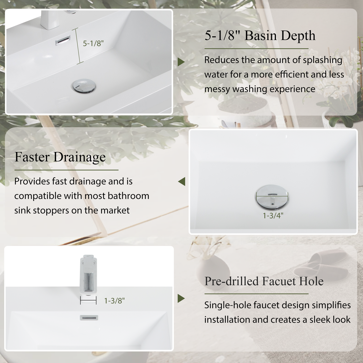 60" Wall-Mounted Bathroom Vanity with Double Sinks and Floating Storage