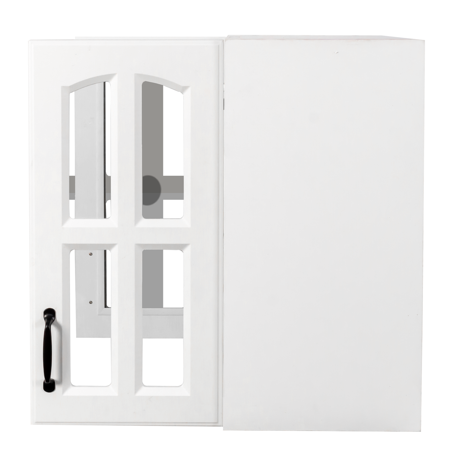Wall Cabinet with Glass Door and Adjustable Shelves