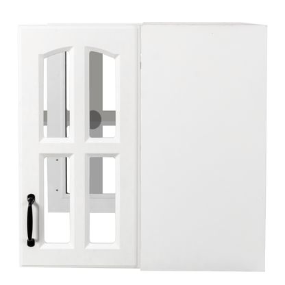 Wall Cabinet with Glass Door and Adjustable Shelves