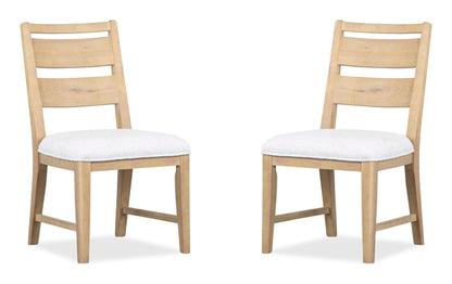 Somerset - Dining Side Chair With Upholstered Seat (Set of 2) - Butternut and Omari Natural