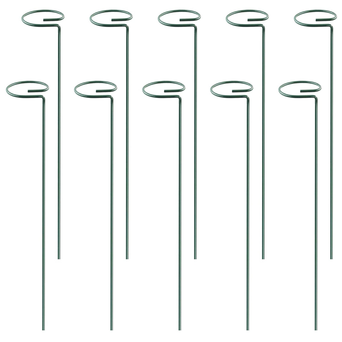 10 Packs 16in Plant Support Stakes Garden Flower Single Stem Support Stake Iron Plant Cage Support Ring For Tomatoes Orchid Lily Peony Rose Flower Ama