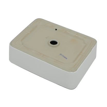 Modern European Style Ceramic Rectangular Vessel Bathroom Sink