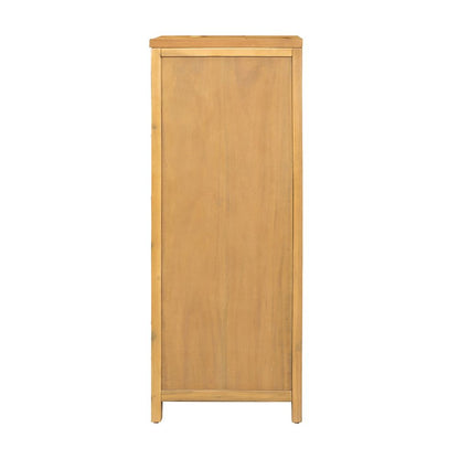 5 Drawer Dresser - Natural Wood / Brown