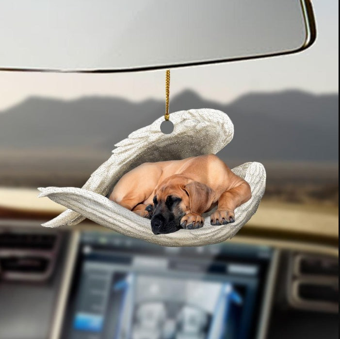 Car Pendant Sleeping Dog Angel Home Decor Acrylic Showcase Hanging Ornaments For Doors