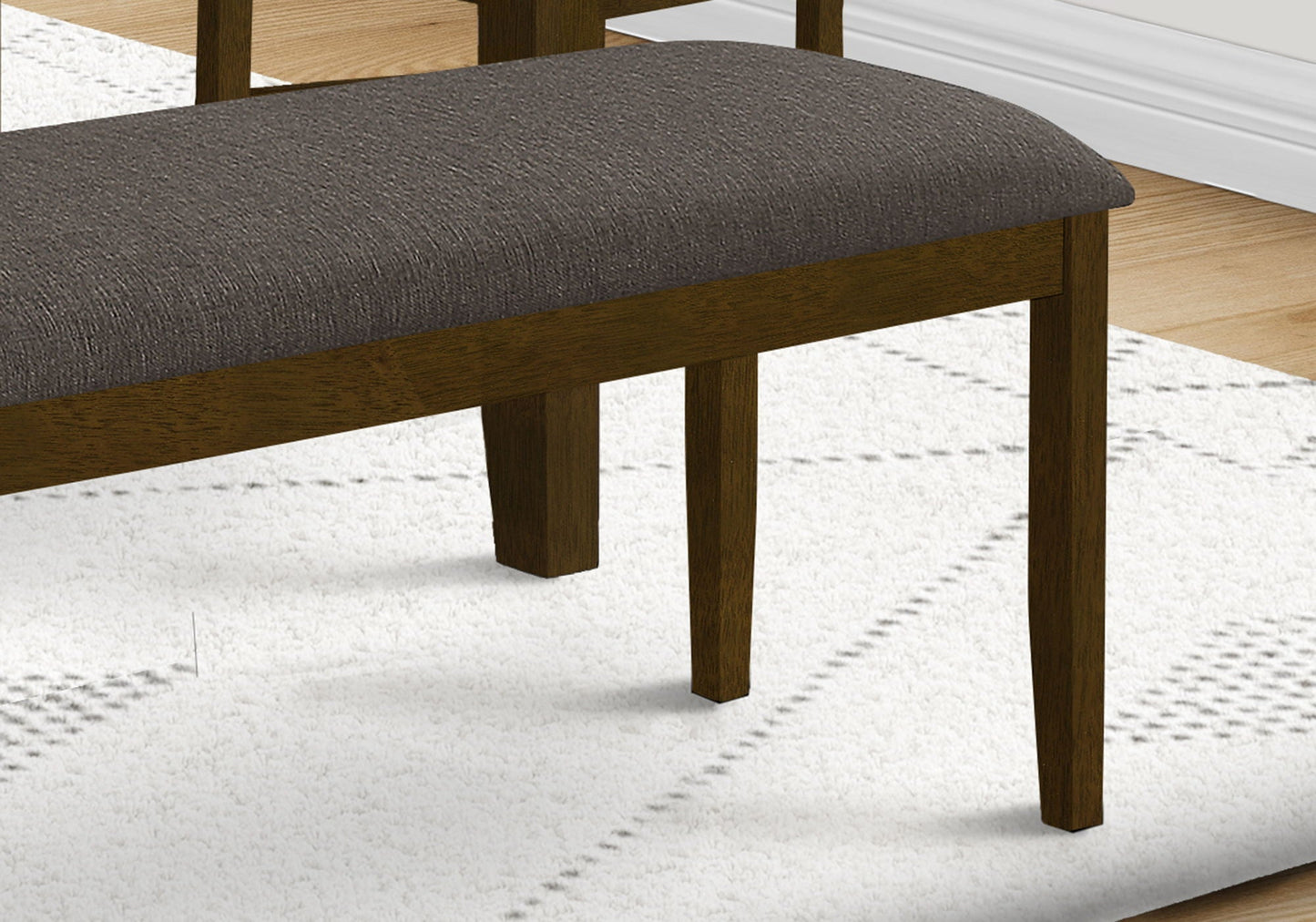 Rectangular Upholstered Hallway Bench - Transitional Design
