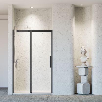 46-48" W x 76" H Frameless Single Sliding Shower Door Matte Glass