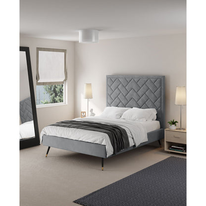 Crosby - Bed With Upholstered Headboard And Slats