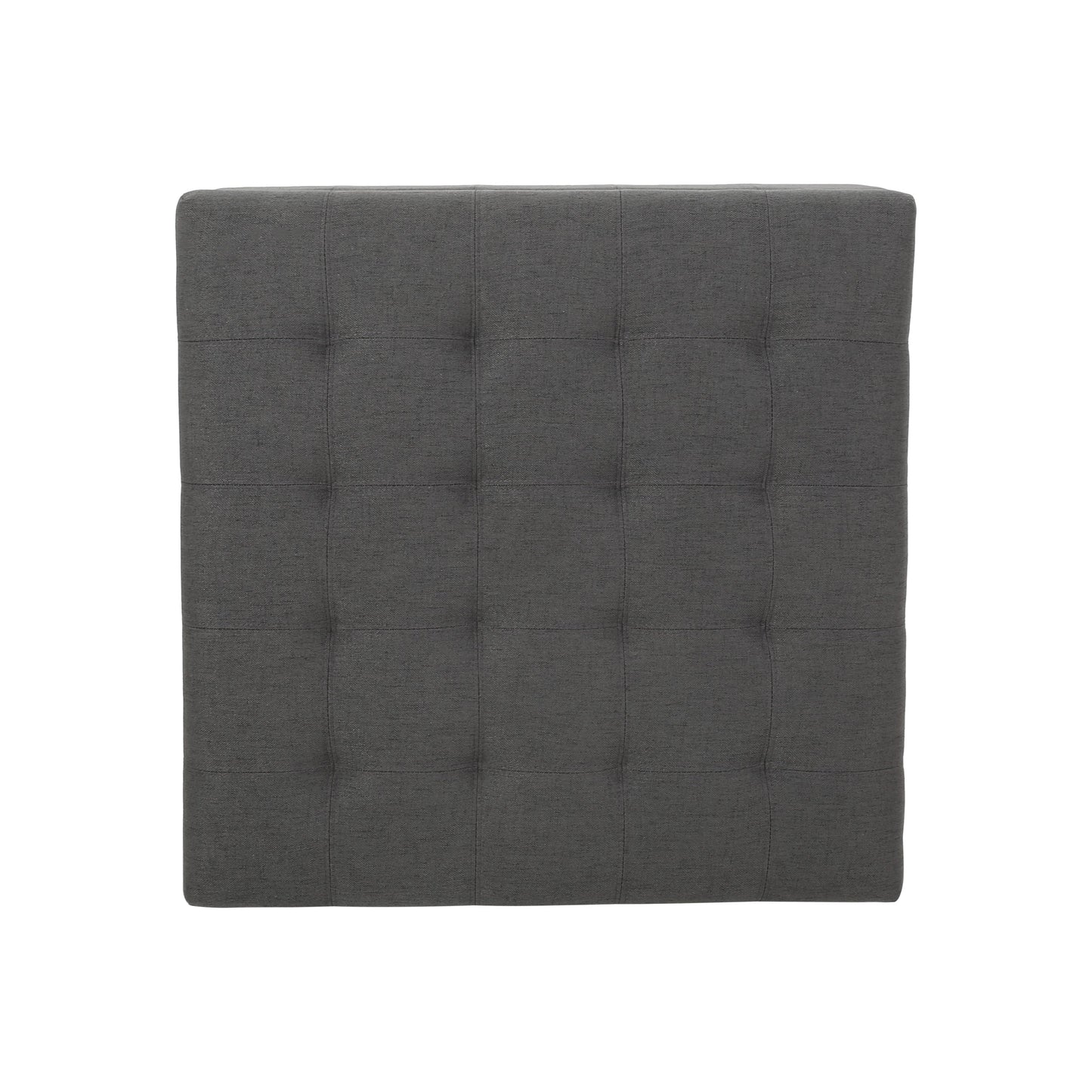Upholstered Tufted Fabric Storage Ottoman