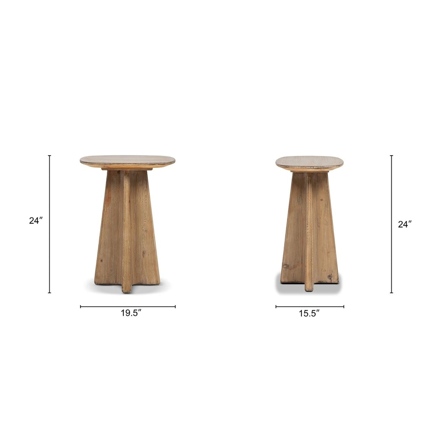 Clarence - Rectangular End Table - Antique Brown