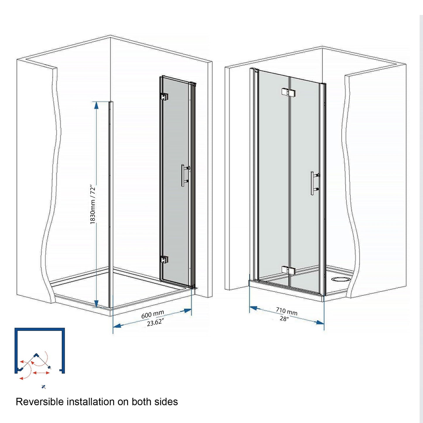 Bifold Shower Door