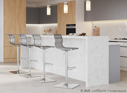 Mirage - Contemporary Adjustable Barstool With Swivel