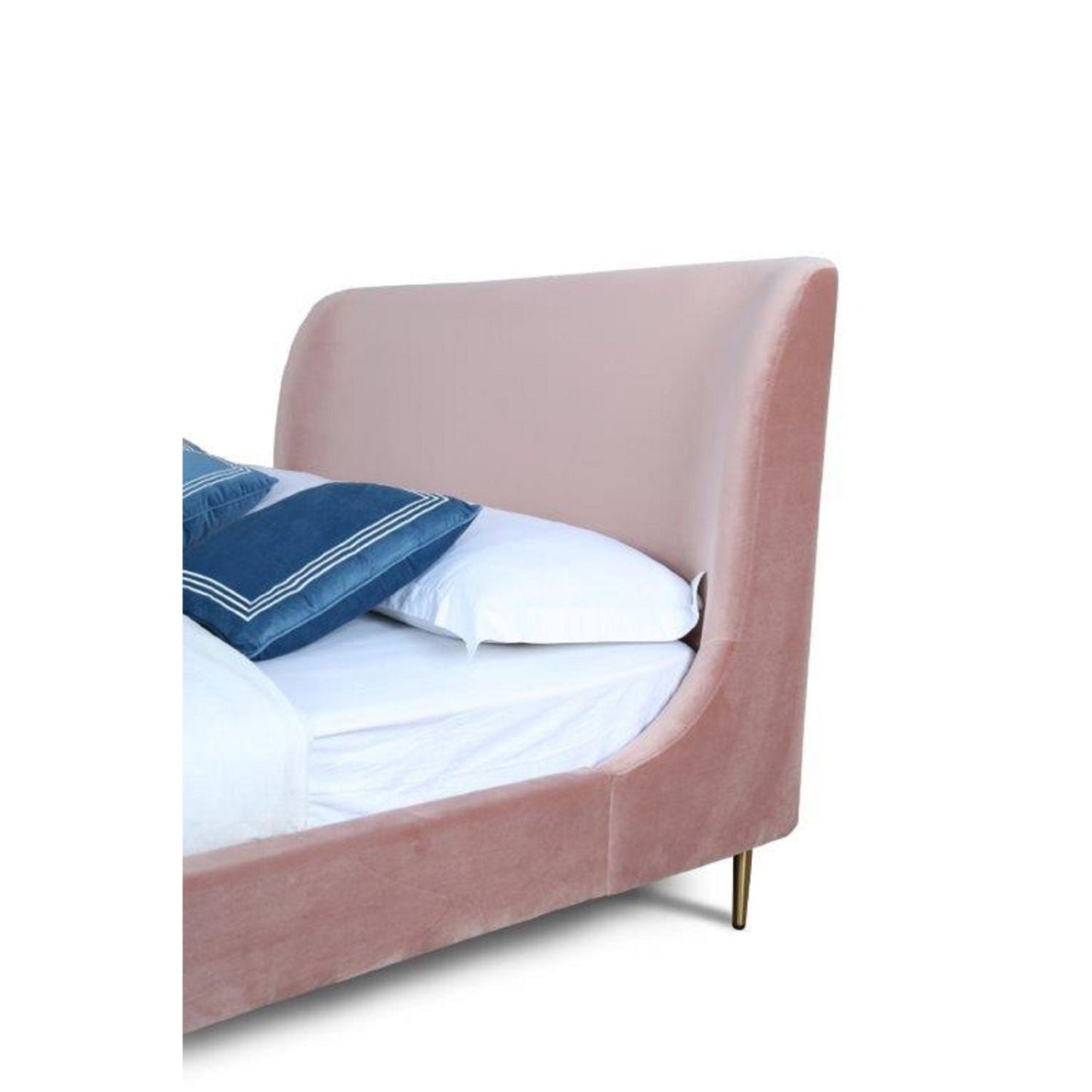 Upholstered Bed With Curved Headboard