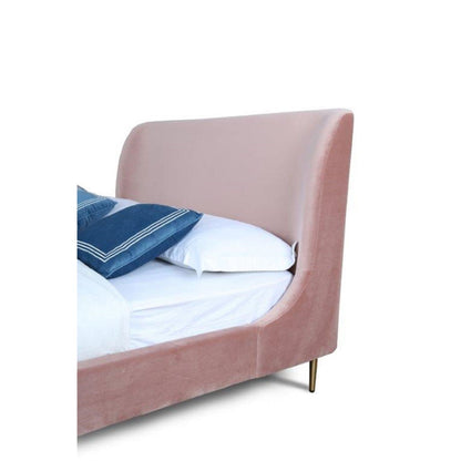 Upholstered Bed With Curved Headboard