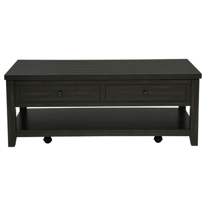 Payne 48-inch Mobile Lift Top Coffee Table Distressed Java