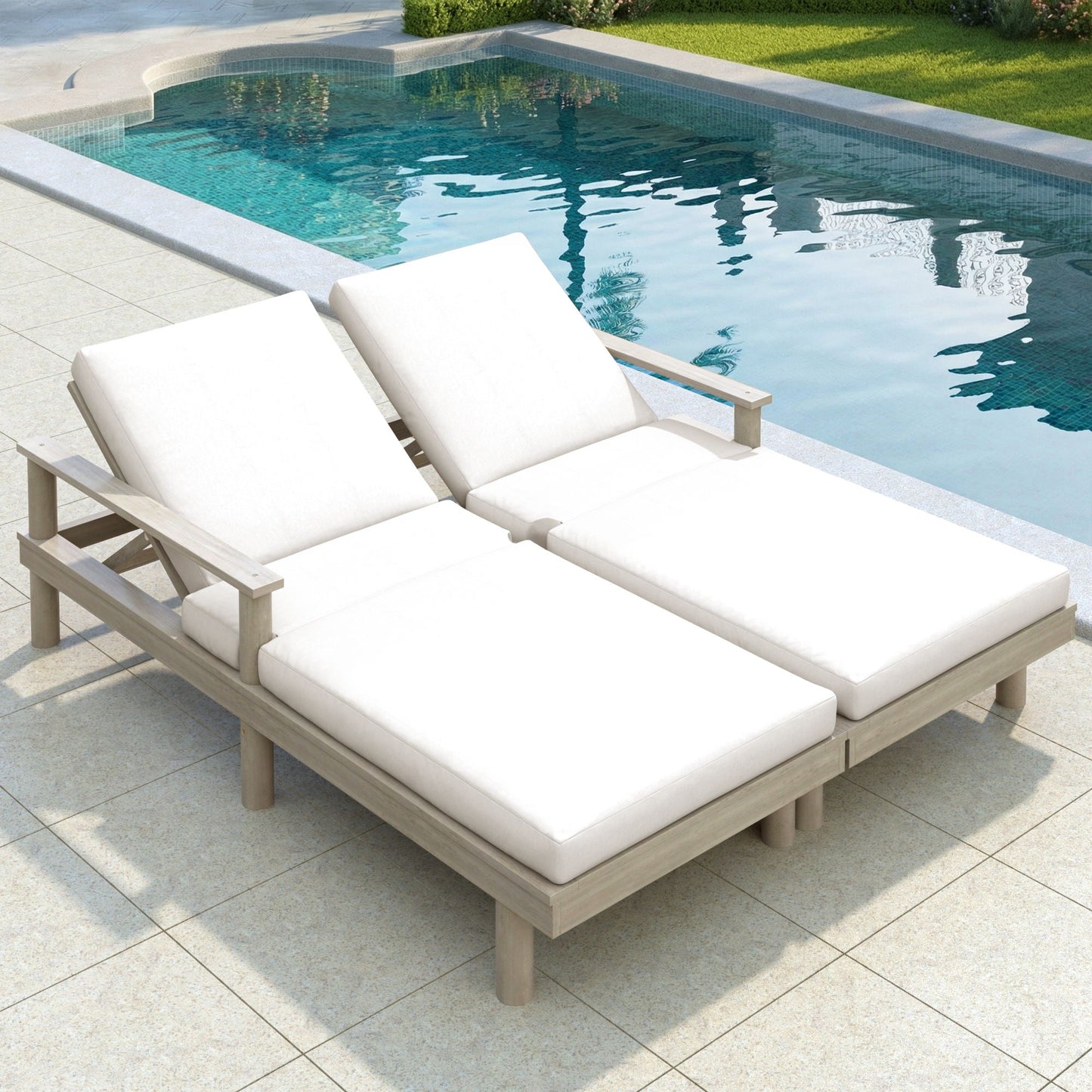 5 Position Adjustable Outdoor Chaise Lounge