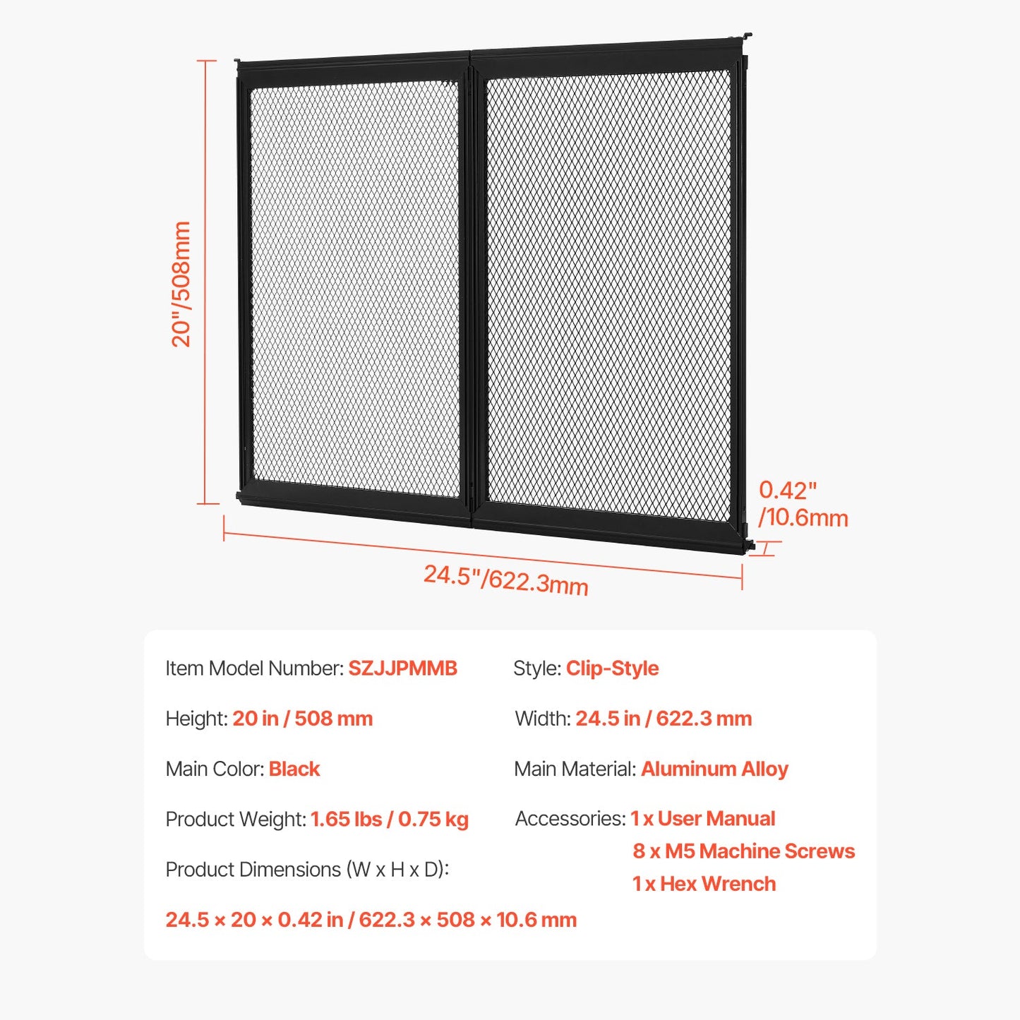 RV Screen Door Protector 24.5 x 20 Inch