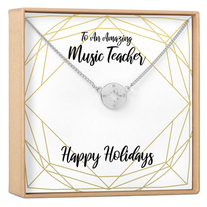 Christmas Gift for Music Teacher Necklace, Multiple Styles