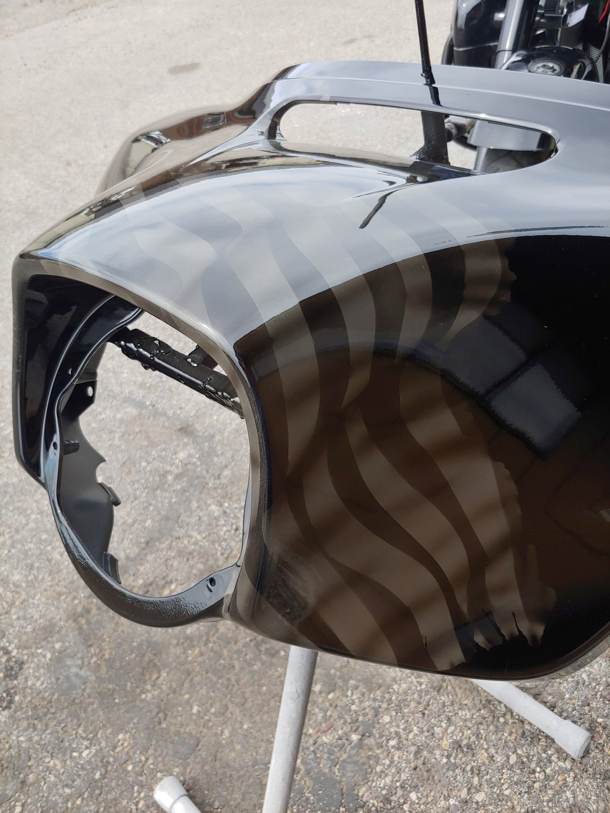 Fairing Ghosted tattered American flag