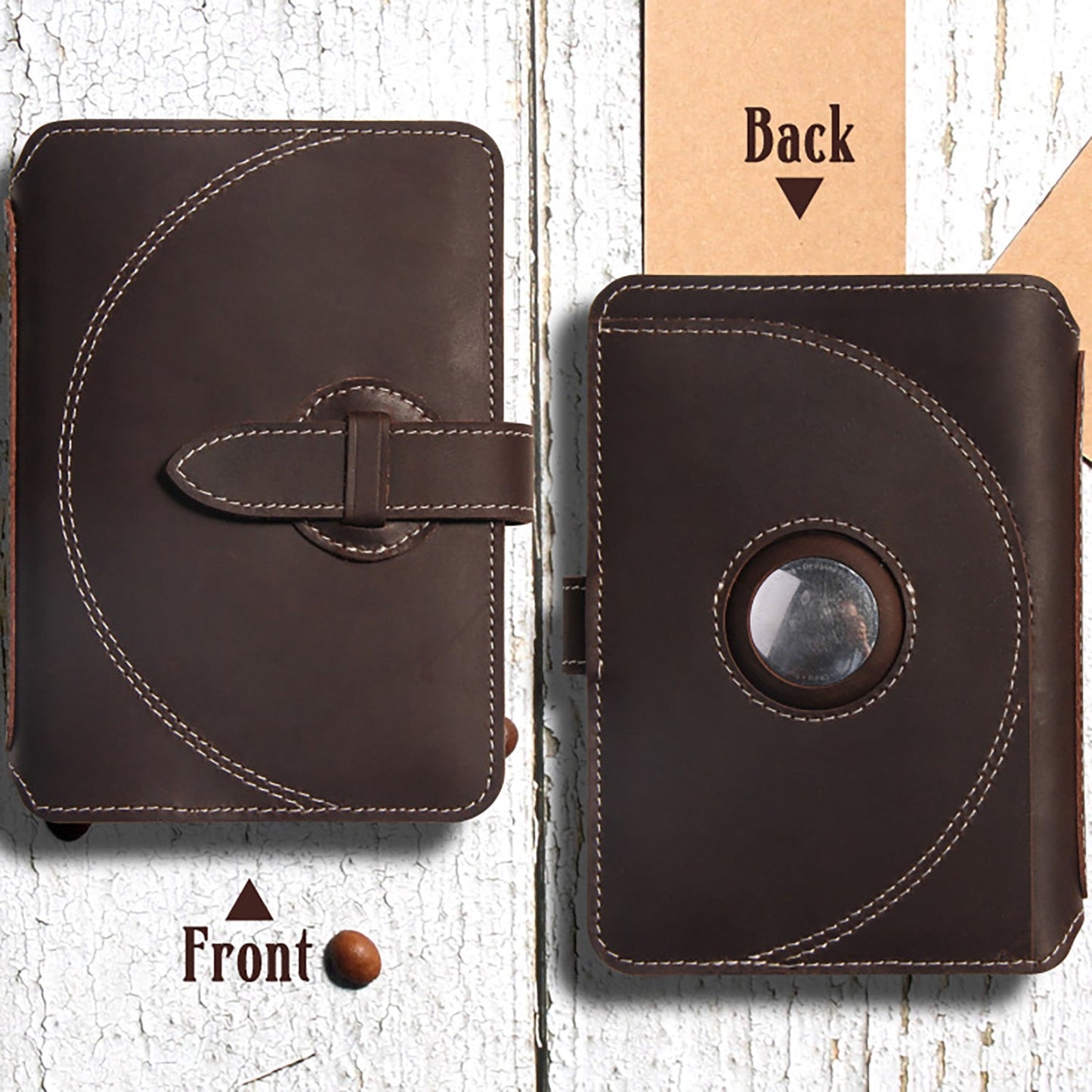 Genuine Leather Passport Holder Multi-functional ID Card Case