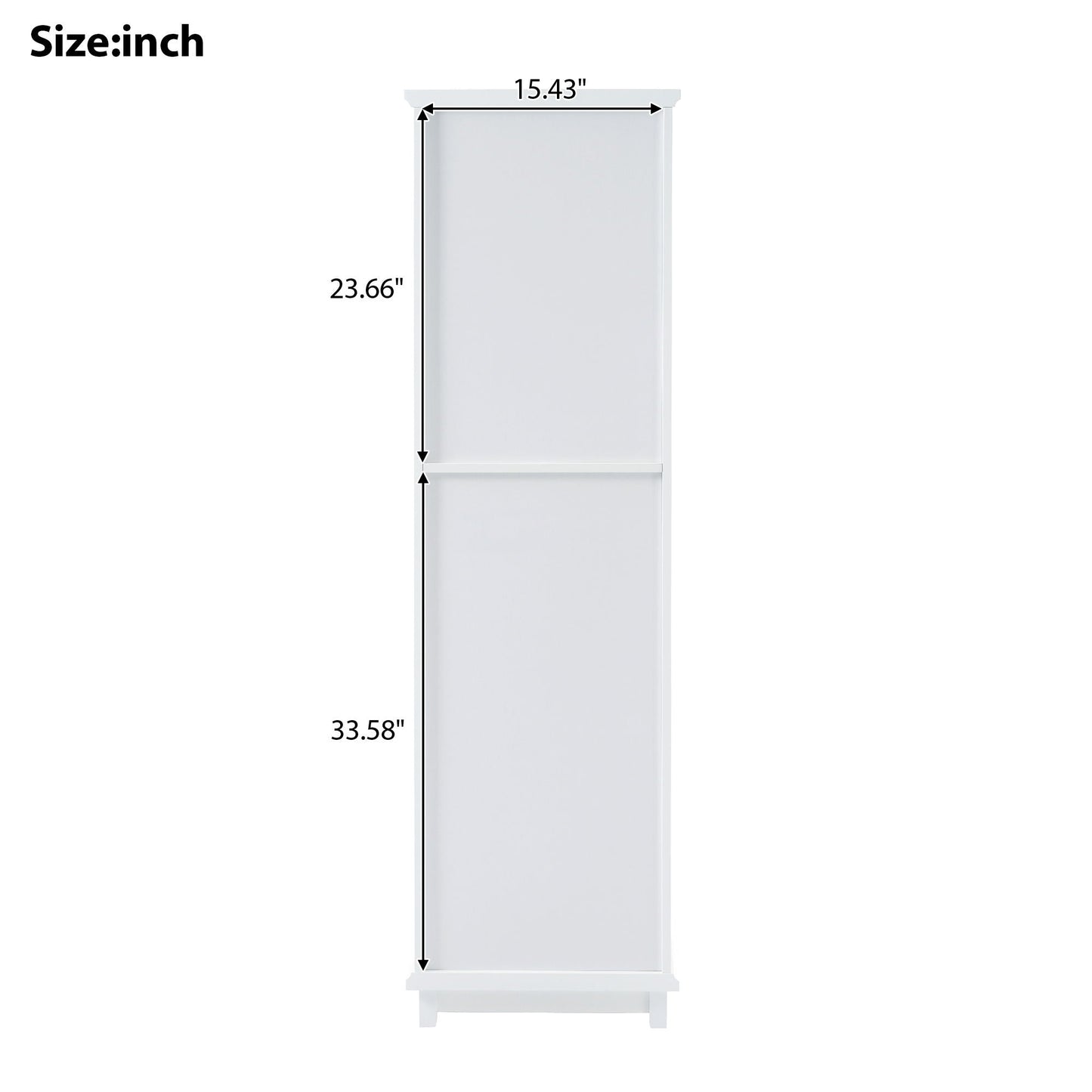 Tall Bathroom Storage Cabinet With Glass Doors, Free-Standing, Two Drawers, And Adjustable Shelves, Board, Painted Perfect For Displaying Your Favorite Items