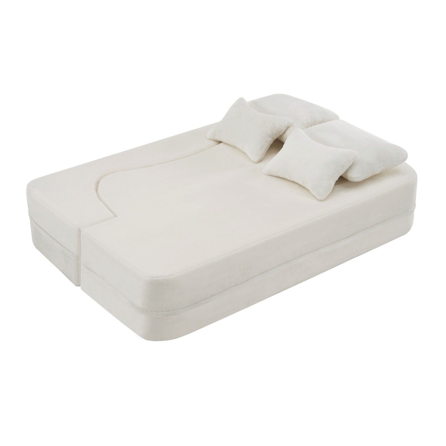 Modern Floor Sofa With 4 Pillows