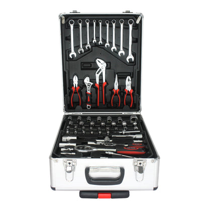 899 Piece Home Repair Tool Set With Rolling Plastic Toolbox, 4 Drawers, General Household Maintenance Kit