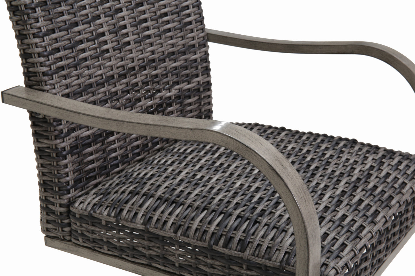 2PC Outdoor Dining Chair with Hand-Painted Frame and Water-Washed Cotton Seat
