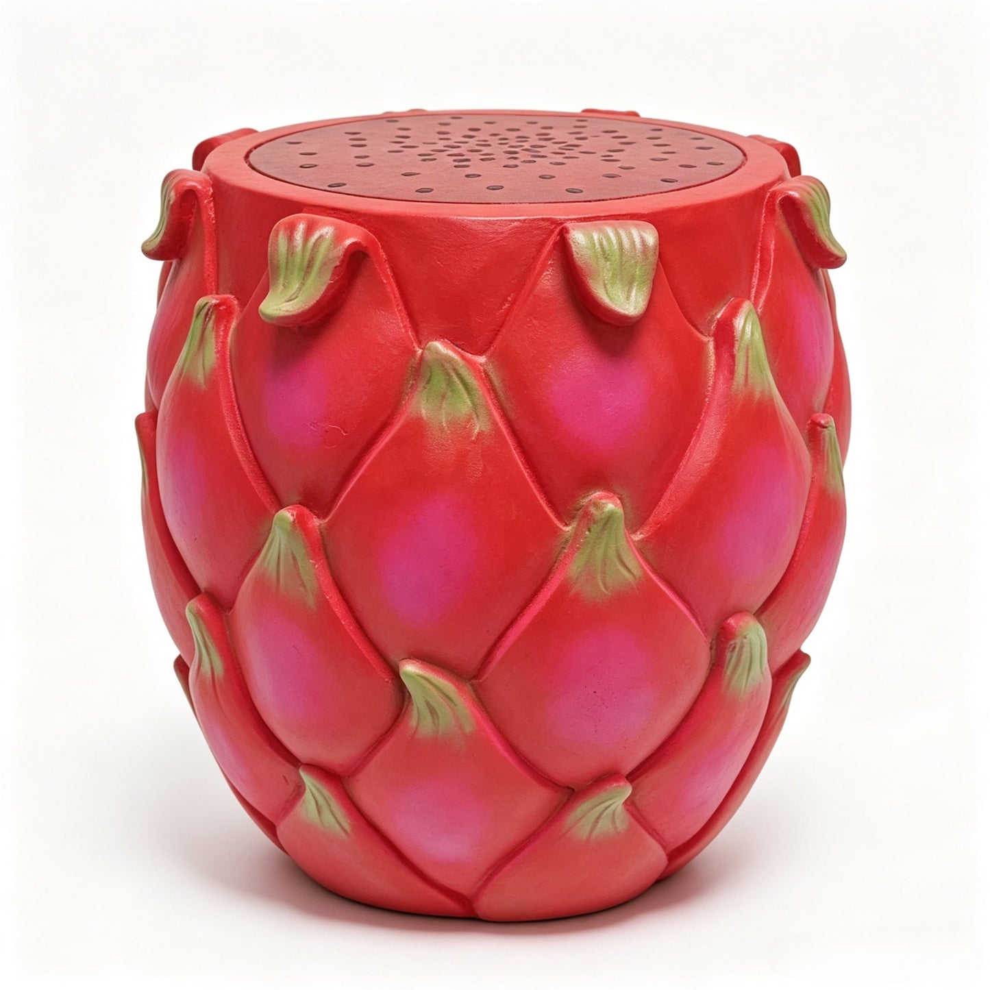 13.4" Oversized Resin Dragon Fruit Stool