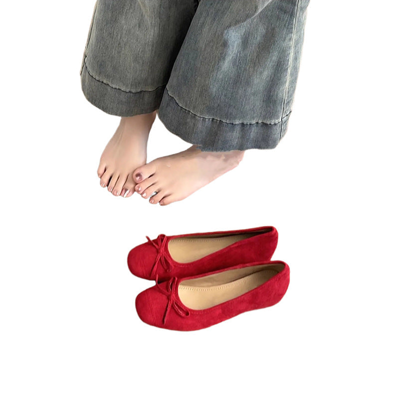 Women's Hidden Heel Ballet Flats - Comfortable Soft Sole Casual Walking Shoes for Daily Wear
