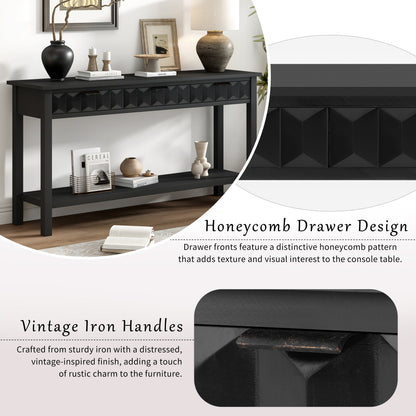 U_Style 58.3'' Fir Veneer Entryway Table