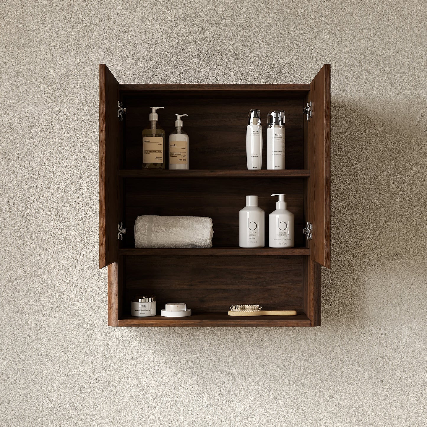 ZULA 26" Wall-Mounted Striped Bathroom Cabinet