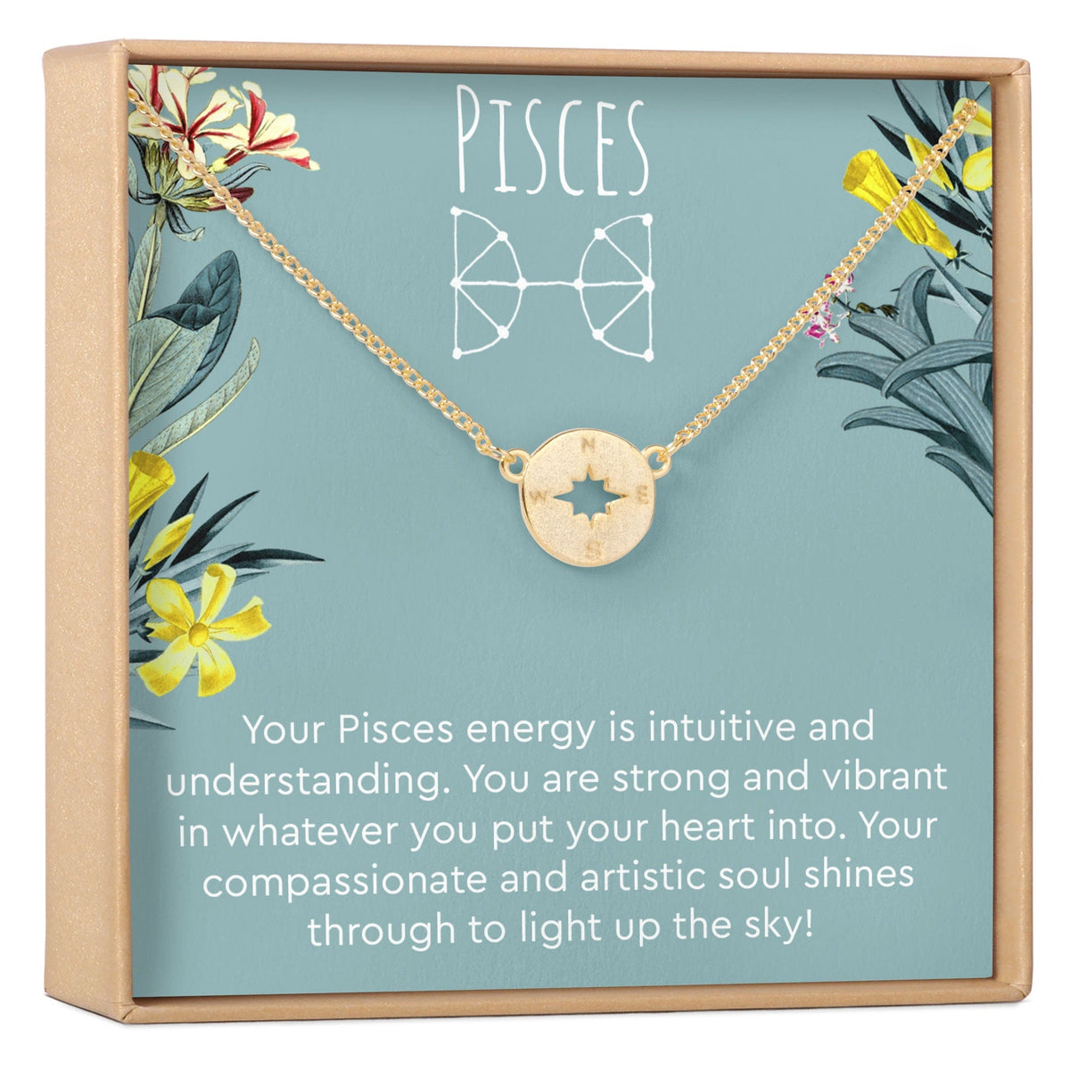 Pisces Zodiac Gift Necklace, Multiple Styles