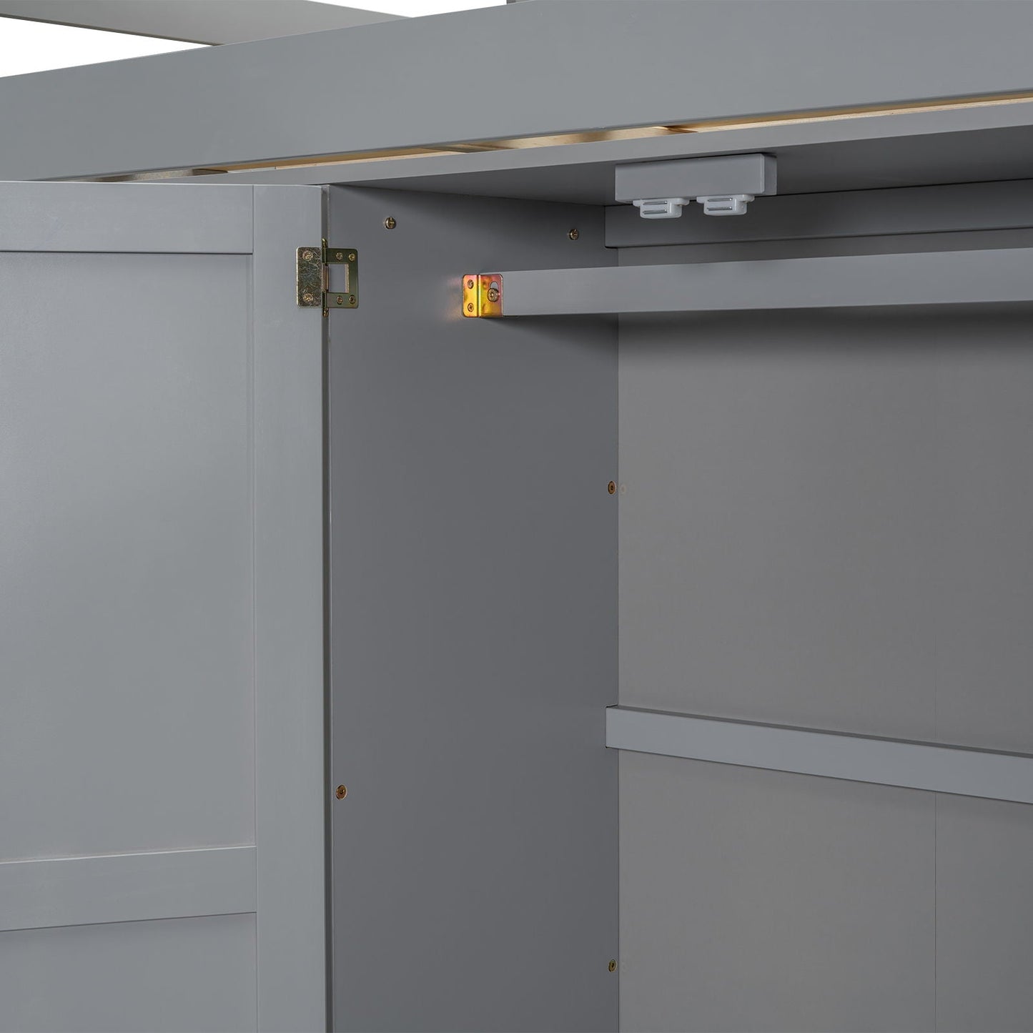 Loft Bed With Built In Wardrobe, Shelves And Drawers