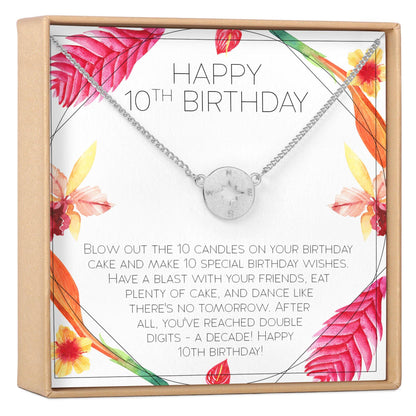 10th Birthday Gift Necklace, Multiple Styles