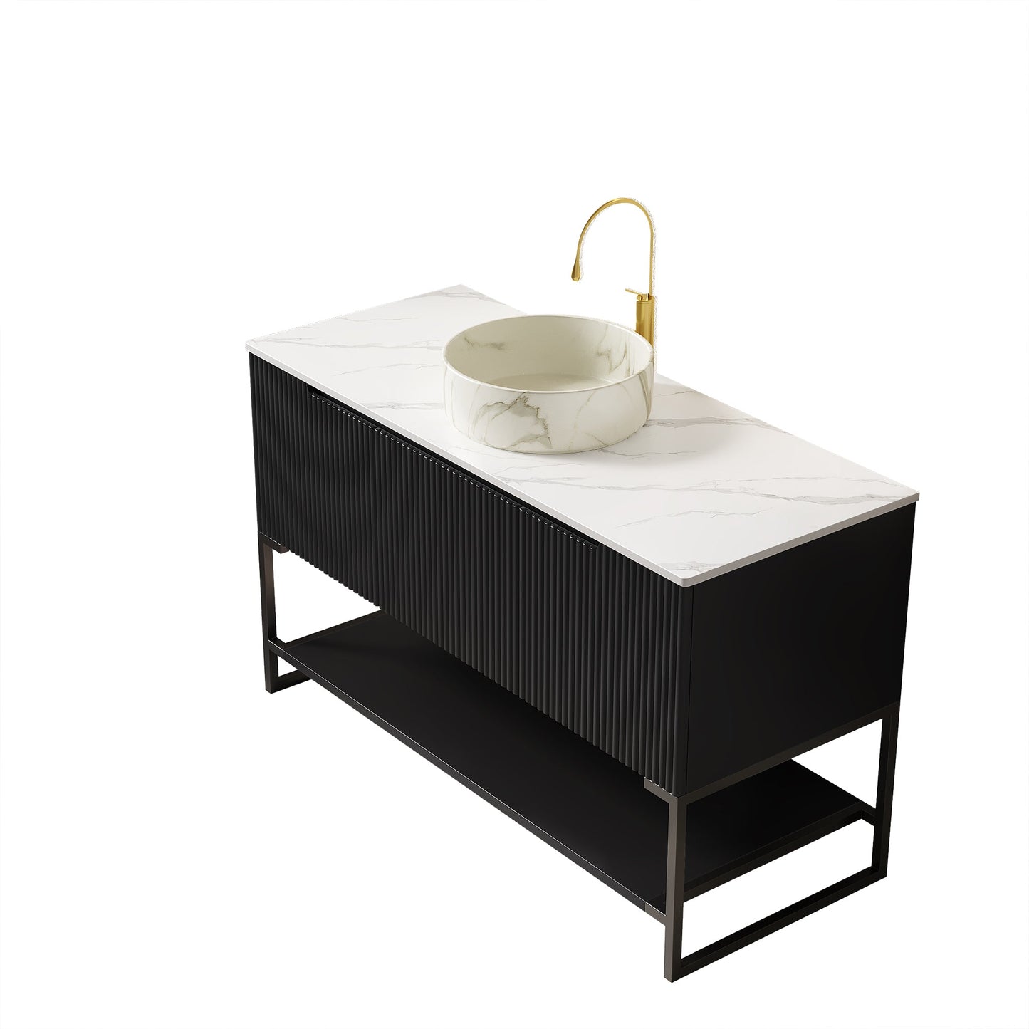 Tulio 48" Bathroom Vanity & Sink, Freestanding Storage Cabinet