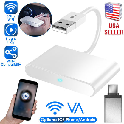 IOSPhone Wireless Adapter for In-car Infotainment System 5GHz WiFi Car Auto Navigation Player Fit for FORD HONDA CHEVROLET IOSPhone 6+