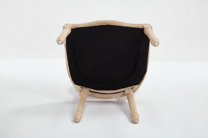French Country Dining Chairs Set of 2 Upholstered with Rattan Back