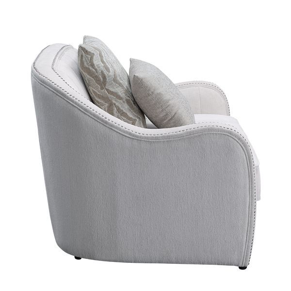 Mahler - Loveseat With 4 Pillows - Beige Linen