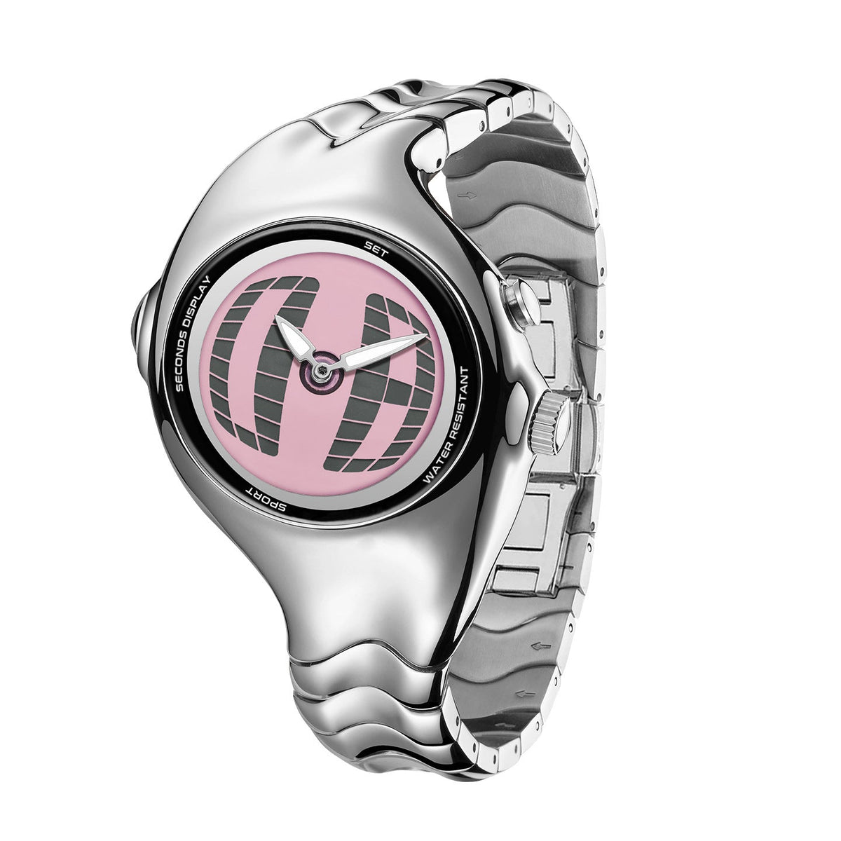 Mens Twisted Vintage Asymmetric Dual-Display Watch