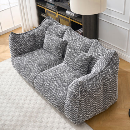 Comfortable Dual Beanbag Chair With High Resilience Foam Core For 2 People