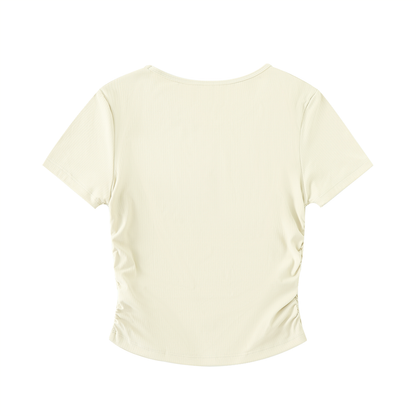 Loki & Ivy Ruched Bodycon Crop Top