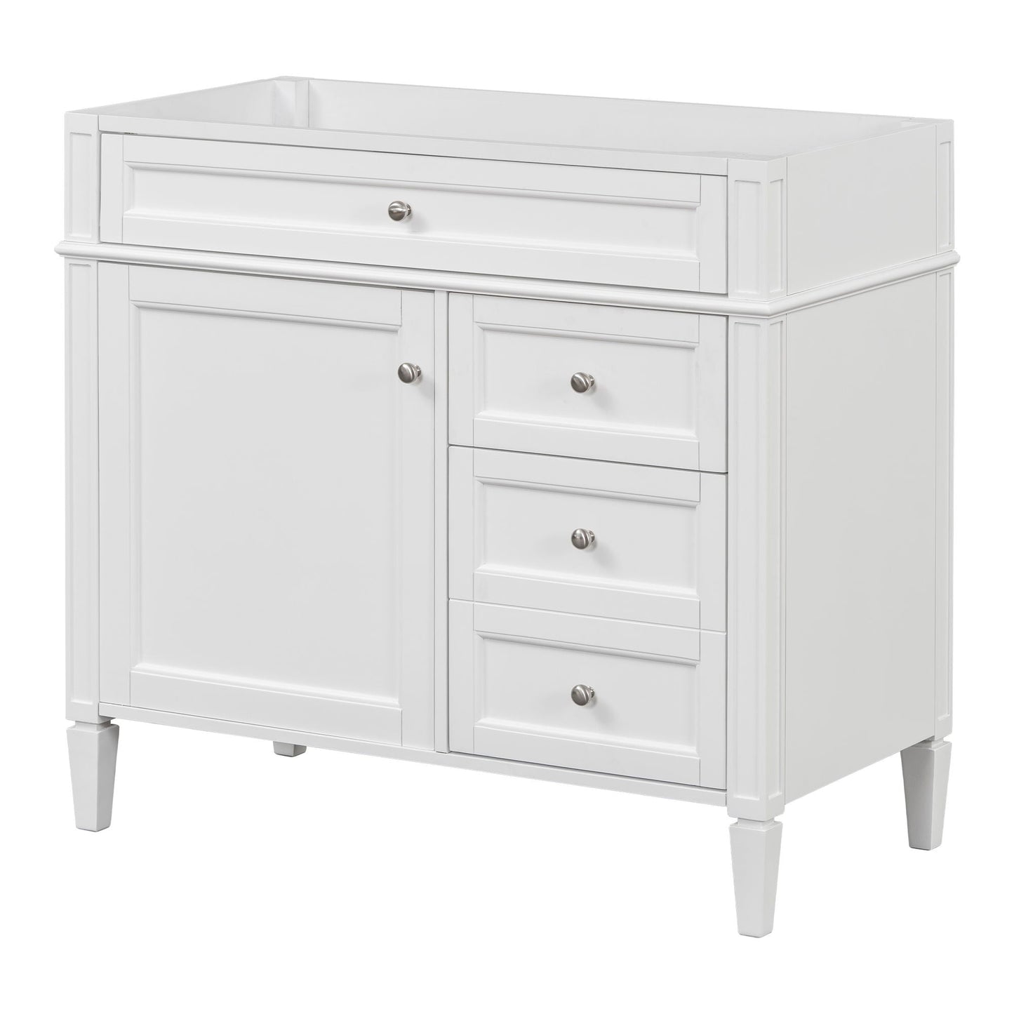 Bathroom Vanity With 2 Drawers And Tip-Out Drawer, Storage Cabinet